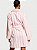 Roupão Robe Curto Feminino Plush Rosa Listrado Victoria Secrets M/L - Imagem 2
