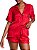 Pijama Curto Cetim Vermelho Victoria’s Secret Tamanho: L - Imagem 1