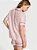 Pijama Curto Algodão Listrado Vermelho Victoria’ Secret Tamanho: M - Imagem 2