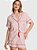 Pijama Curto Algodão Listrado Vermelho Victoria’ Secret Tamanho: M - Imagem 1