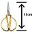 Tesoura De Costura Asa Retro Vintage Dourada 15cm lanmax - Imagem 3