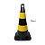 Cone de PVC PIC Preto e Amarelo 50CM de Altura - Imagem 1
