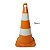 Cone de PVC PIC Laranja e Branco 50CM de Altura - Imagem 1