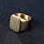 Anel Masculino Grande Retangular  Banhado Ouro 18k Aço Inox 316L - Imagem 7