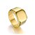 Anel Masculino Grande Retangular  Banhado Ouro 18k Aço Inox 316L - Imagem 4