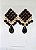 Brinco Preto Gota Cristais. - Imagem 1