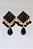 Brinco Preto Gota Cristais. - Imagem 2