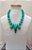 Maxi Colar Curto Resinas Turquesa Esverdeado. - Imagem 1