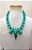 Maxi Colar Curto Resinas Turquesa Esverdeado. - Imagem 5