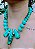 Maxi Colar Curto Resinas Turquesa Esverdeado. - Imagem 3