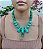 Maxi Colar Curto Resinas Turquesa Esverdeado. - Imagem 2