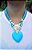 Maxi Colar Coração Azul Claro. - Imagem 2
