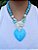 Maxi Colar Coração Azul Claro. - Imagem 6