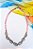 Colar Choker Curto Rosa Claro. - Imagem 1