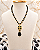 Colar Curto Gota Preta. - Imagem 1