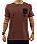 Camiseta Masculina Laranja Preto Bolso Radix - Imagem 1