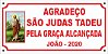 Placa de Agradecimento - SÃO JUDAS TADEU - 20X10CM - PVC - Imagem 2
