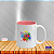 Caneca Personalizada Cerâmica 325ml Alça Branca e Interior Colorido - Imagem 2