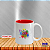 Caneca Personalizada Cerâmica 325ml Alça Branca e Interior Colorido - Imagem 4