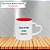 Caneca Personalizada Alça Coração Bca e Interior Colorido Cerâmica 325ml (Div. Cores) - Imagem 1