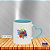 Caneca Personalizada Cerâmica 325ml Alça Coração e Interior Colorido - Imagem 3