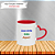 Caneca Personalizada Alça Coração e Interior Colorido Cerâmica 325ml (Div. Cores) - Imagem 1