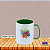 Caneca Personalizada Polímero (Plàstico) 325ml Alça e Interior Colorido - Imagem 2