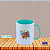 Caneca Personalizada Polímero (Plàstico) 325ml Alça e Interior Colorido - Imagem 4