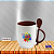 Caneca Personalizada Cônica de Cerâmica 325ml com Colher - Imagem 6