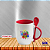 Caneca Personalizada Cônica de Cerâmica 325ml com Colher - Imagem 3