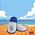 Pantufa Personalizada Adulto Azul/Branco - Imagem 1