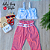 Conjunto Calça Clochard Listras e Cropped Laise - Imagem 1