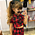 Conjunto Xadrez Vermelho - Saia e Cropped - Imagem 3