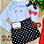 Conjunto Shorts-Saia Poá Preto com Camisa - Imagem 3