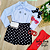 Conjunto Shorts-Saia Poá Preto com Camisa - Imagem 2