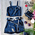 Conjunto Shorts Saia Ziper e Top Vinil - Imagem 1