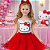 Conjunto Body Paete Hello Kitty com Saia de Tule - Imagem 1