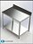 Mesa lisa de parede - com prateleira inferior - 700mm x 600mm x 900mm - Inox 430 - Imagem 1