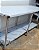 Mesa bancada de Inox com prateleira  2,0X0,70X0,90 - Imagem 1