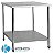 Mesa bancada de Inox com prateleira  2,0X0,70X0,90 - Imagem 4