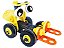Carrinho Auto Construtores Dican Amarelo Monte Seu Brinquedo - Imagem 1
