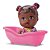 Boneca Bebê Little Dolls Banheirinha Divertoys Negra - Imagem 1