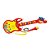 Guitarra com Microfone Dm Toys com Luz e Som Vermelho - Imagem 1
