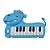 Mini Piano Infantil Cute Toys Hipopótamo Azul - Imagem 2