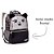 Mochila De Costas Panda Seanite Preta - Imagem 2