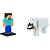 Minecraft Pack 2 Mini Figuras Steve e Lobo Multikids - Imagem 2