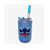 Copo com Canudo 300ML Zona Criativa Stich Azul - Imagem 1