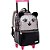 Mochila Rodinha Gatinho Glitter Seanite Preto - Imagem 1