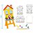 Kit De Pintura Com Cavalete Casinhas Nig - Imagem 3