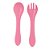 Kit Talheres Silicone Lilica BB Rosa Pacific - Imagem 3